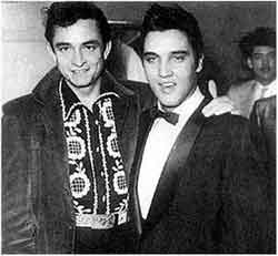 Johnny Cash and Elvis Presley