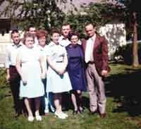 Otho Bentley Family at a Reunion at the Home of Wilma Bentley in Indiana